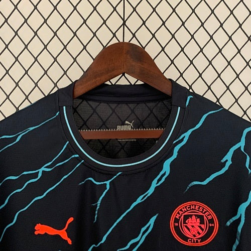 2023/24 Long Sleeve Manchester City Third Away Jersey Fan Version