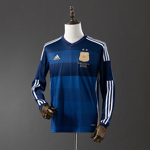 Argentina 2014 Away Long Sleeve Retro Jersey Fan Version