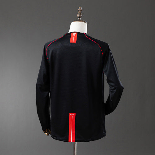 Retro Long Sleeve Manchester United 2007/08 black Jersey Fan Version