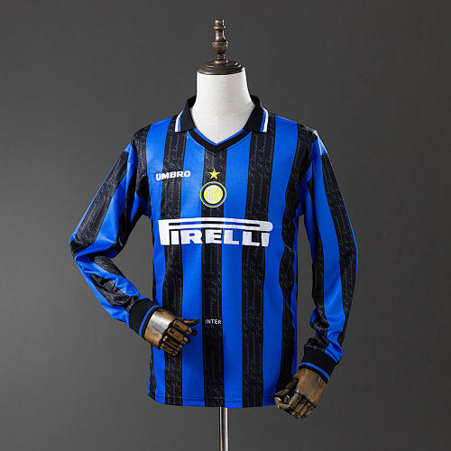 Inter Milan 1997/98 Home Long Sleeve Retro Jersey Fan Version