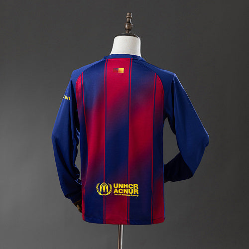 Barcelona 2025/26 Home Long Sleeve Jersey Fan Version
