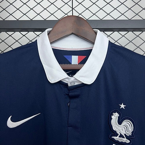 Retro France 2014 Home Long Sleeve Jersey Fan Version