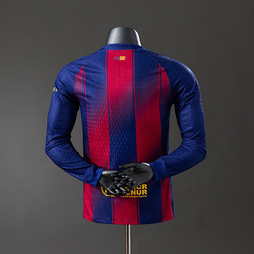 Barcelona 2025/26 Home Long Sleeve Player Version Jersey