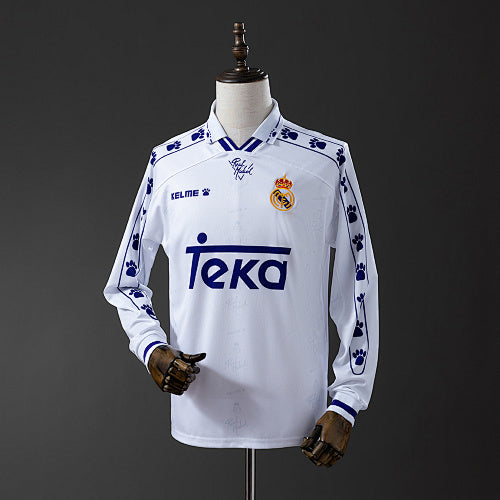 Retro Long Sleeve Real Madrid 1994/96 Home Jersey
