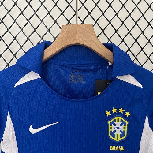 Kids Brazil 2002 Away Jersey Kit