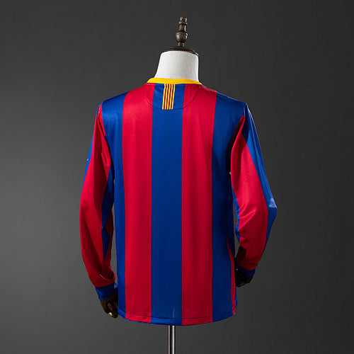 Barcelona 2010/11 Home Champions League Edition Long Sleeve Retro Jersey