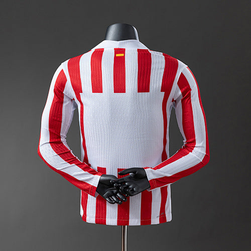 2025/26 Long Sleeve Atletico Madrid Home Jersey Player Version