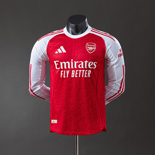 Arsenal 2025/26 Home Long Sleeve Player Version Jersey