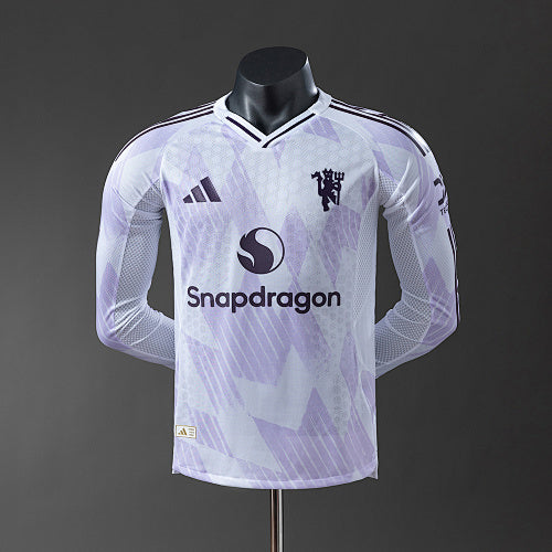 Manchester United 2025/26 Player Version Away Long Sleeve Jersey