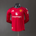 Manchester United 2025/26 Home Long Sleeve Player Version Jersey