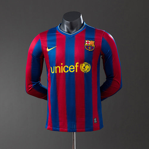 Barcelona 2009/10 Home Long Sleeve Player Version Retro Jersey