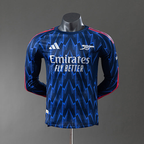 Arsenal 2025/26 Away Player Version Long Sleeve Jersey