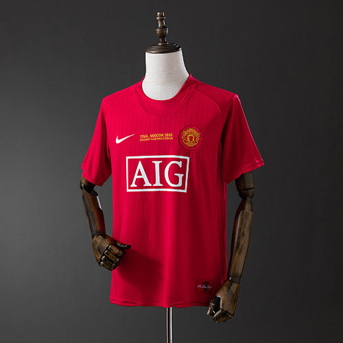 Retro 2007/08 Manchester United Champions League Version Home Jersey Fan Version