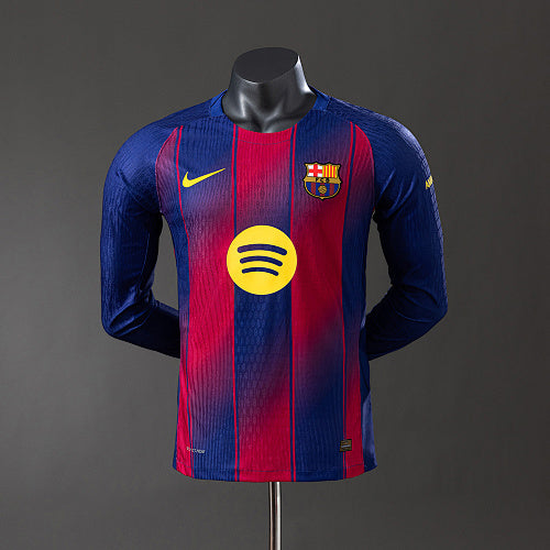 Barcelona 2025/26 Home Long Sleeve Player Version Jersey