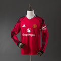 Manchester United 2025/26 Home Long Sleeve Jersey Fan Version