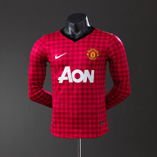 Manchester United 2012/13 Home Long Sleeve Player Version Retro Jersey