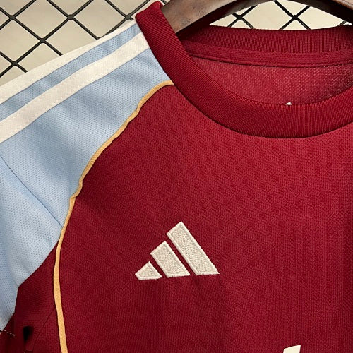 2025/26 Kids Aston Villa Home Jersey Kit Fan Version