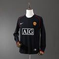 Retro Long Sleeve Manchester United 2007/08 black Jersey Fan Version