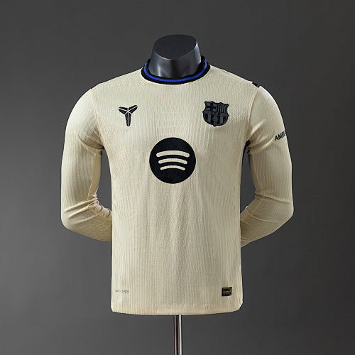 Barcelona 2025/26 Player Version Away Long Sleeve Jersey