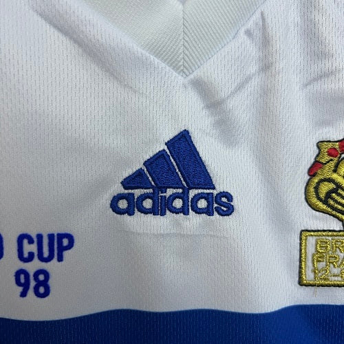 Kids France 1998 Away Jersey Kit Fan Version