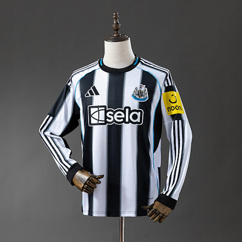 Newcastle United 2025/26 Home Long Sleeve Jersey Fan Version
