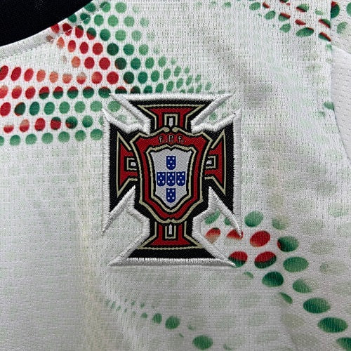 2025 Kids Portugal Away Jersey Kit Long Sleeve