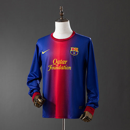 Retro Long Sleeve Barcelona 2012/13 Home Jersey