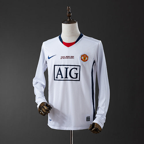 Manchester United 2008/09 Away Champions League Edition Long Sleeve Retro Jersey Fan Version