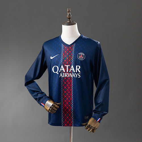 PSG 2025/26 Home Long Sleeve Jersey Fan Version