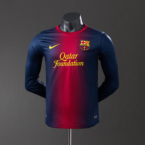 Barcelona 2012/13 Home Long Sleeve Player Version Retro Jersey