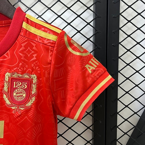2025/26 Kids Bayern Munich 125th Anniversary Jersey Kit Fan Version