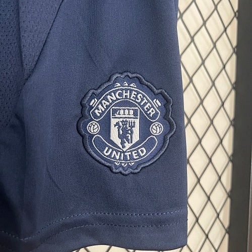 2024/25 Kids Manchester United Away Jersey Kit Fan Version