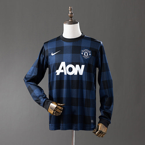 Retro Long Sleeve Manchester United 2013/14 Black Jersey Fan Version