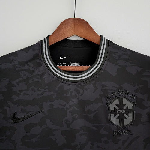 2022 Brazil All Black Jersey Fan Version