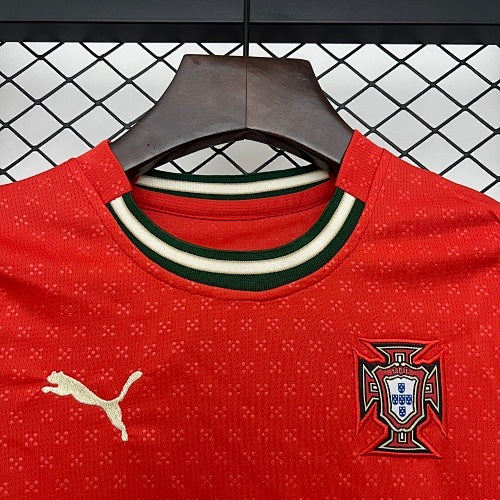 2025 Kids Portugal Home Jersey Kit Long Sleeve