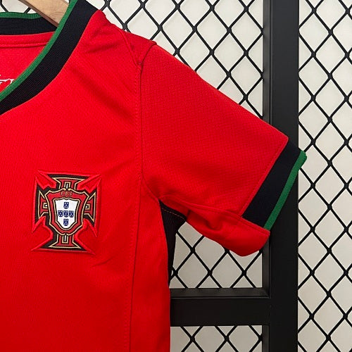 2024 Kids Portugal Home Jersey Set