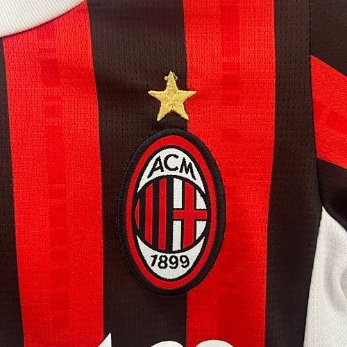 2024/25 Kids AC Milan Home Jersey Kit Fan Version