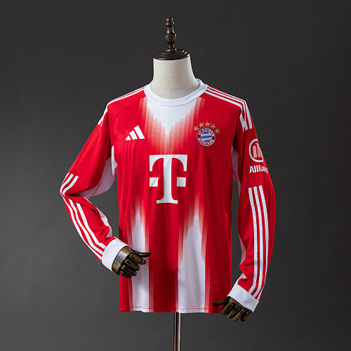 Bayern Munich 2025/26 Home Long Sleeve Jersey Fan Version
