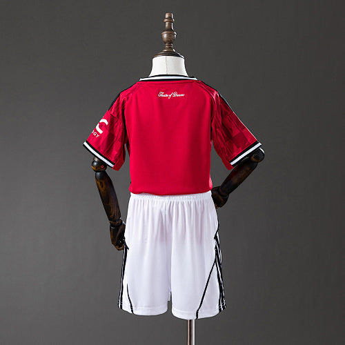 Manchester United 2025/26 Home Kids Kit Jersey Fan Version