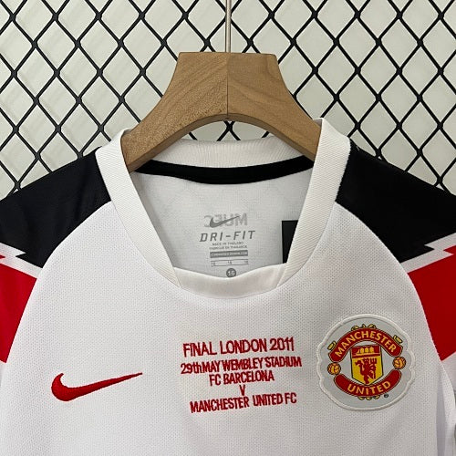 Kids Manchester United 2010/11 Champions League Away Jersey Kit Fan Version