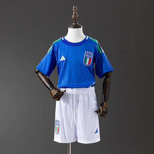 Italy 2024/25 Home Kids Kit Jersey Fan Version