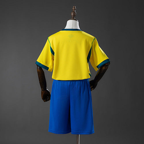 Brazil 2026 Home Kids Kit Jersey Fan Version